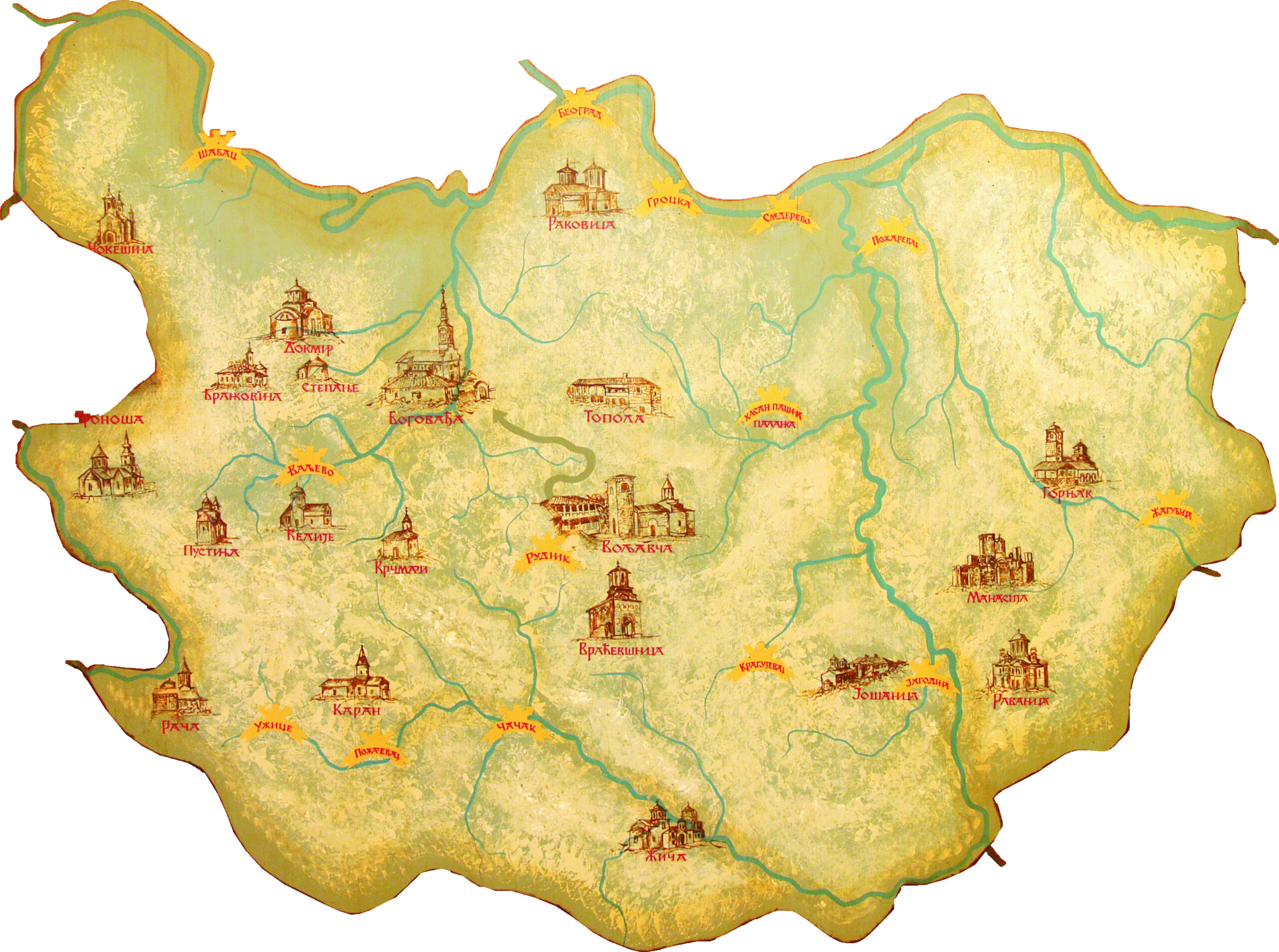 karta crkava u bg pasaluku